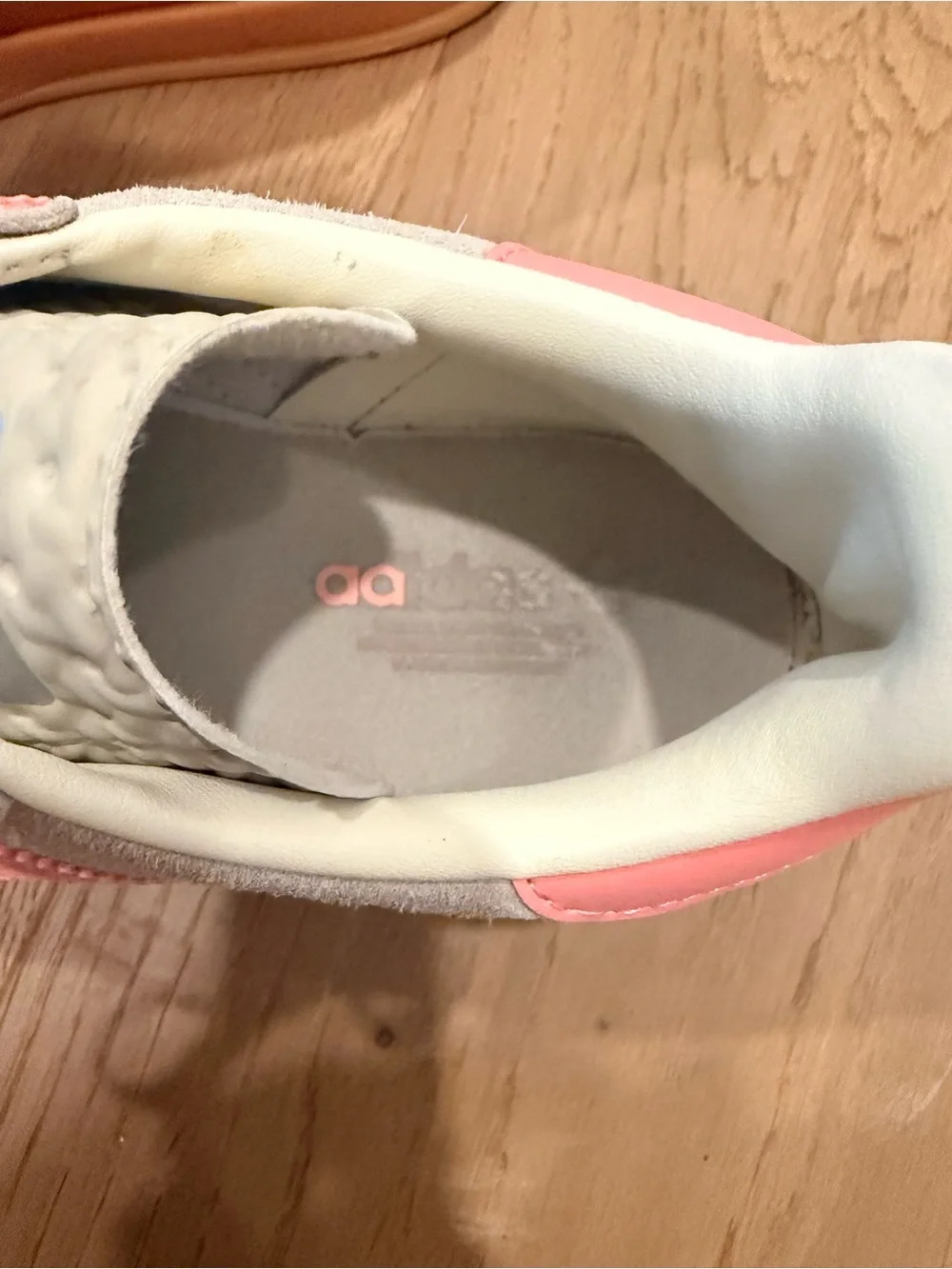 adidas Gazelle Platform Sneakers in Pink & Cream with Gum Sole